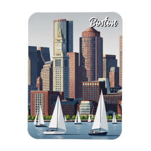 Ímã Viagem pelo Porto de Boston