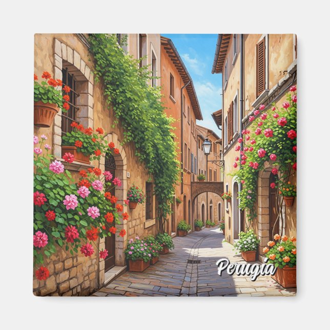 Imã Viagem Perugia Itália (Frente)
