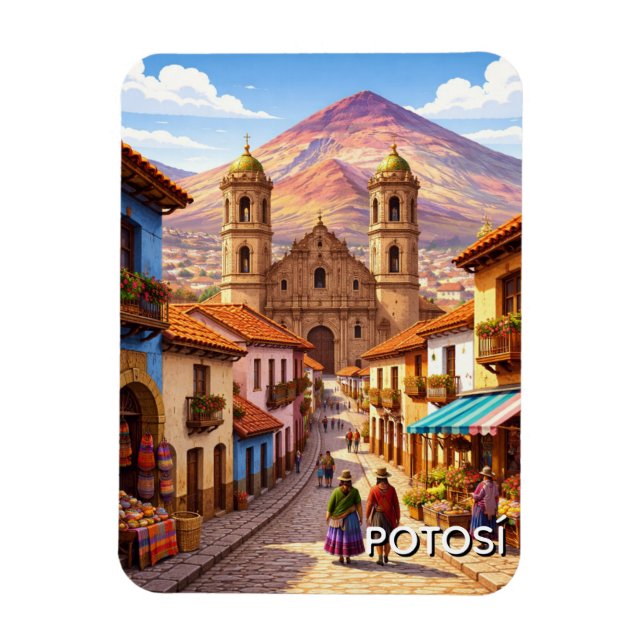 Ímã Viagem Potosi Bolívia (Vertical)