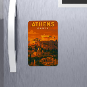Ímã Viagem Retro Atenas Grécia
