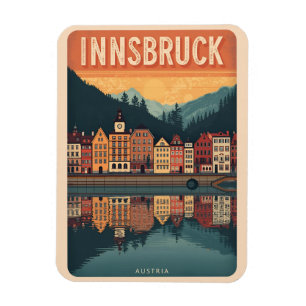Ímã Viagem retrô Innsbruck Tirol - Presentes dos Alpes