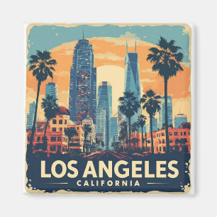 Imã Viagem Retro Los Angeles Califórnia