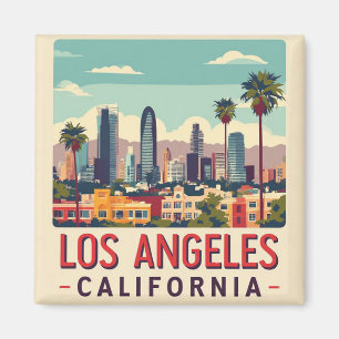 Imã Viagem Retro Los Angeles Califórnia