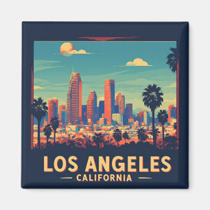Imã Viagem Retro Los Angeles Califórnia