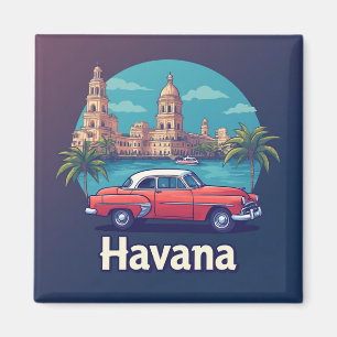 Imã Viagem Retro Vintage Havana