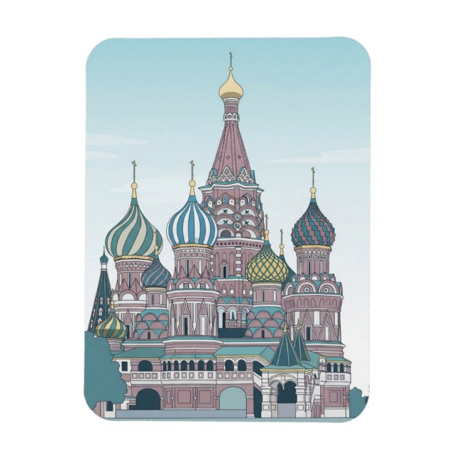 Ímã Viagem Rússia Moscou (Vertical)