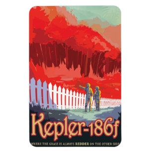 Ímã Viagem Sci-Fi Ad, Planet Kepler-186f
