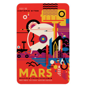 Ímã Viagem Sci-Fi Ad, Planeta Marte