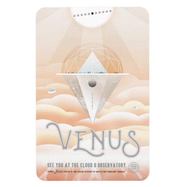 Ímã Viagem Sci-Fi Ad, Vênus Planeta (Vertical)