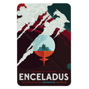 Ímã Viagem Sci-Fi, Moon Enceladus
