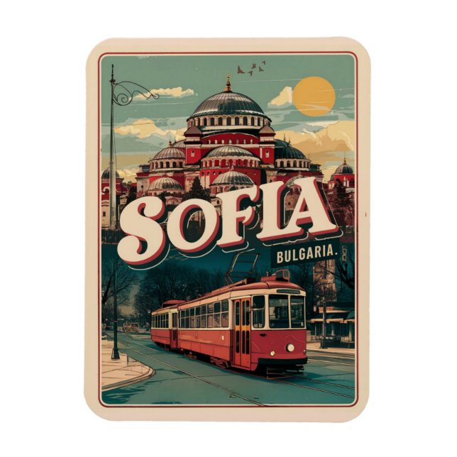 Ímã Viagem Sofia, bulgária, presentes e lembranças de  (Vertical)