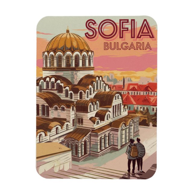 Ímã Viagem Sofia, bulgária, presentes e lembranças de  (Vertical)