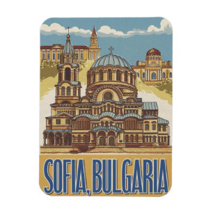 Ímã Viagem Sófia, Bulgária presentes e lembranças vint