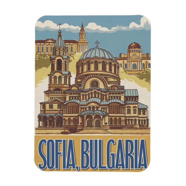Ímã Viagem Sófia, Bulgária presentes e lembranças vint (Vertical)