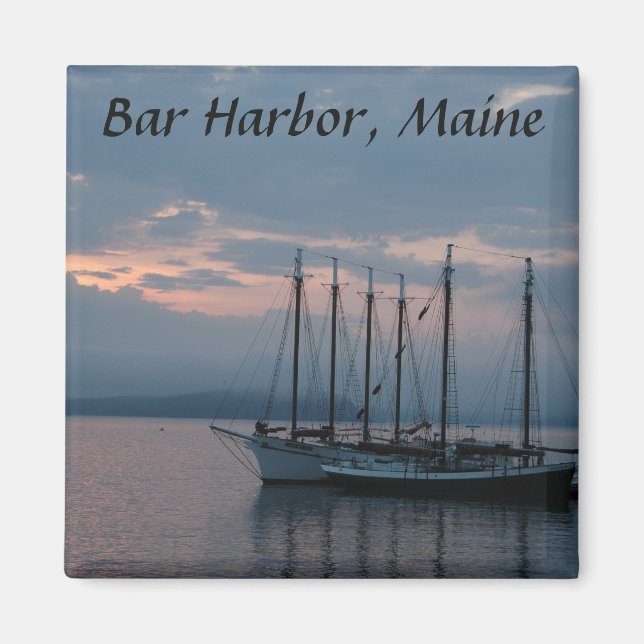 Imã Viagem Souvenir Magnet Bar Harbor Maine (Frente)