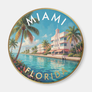 Imã Viagem Tropical Costeira Miami Flórida