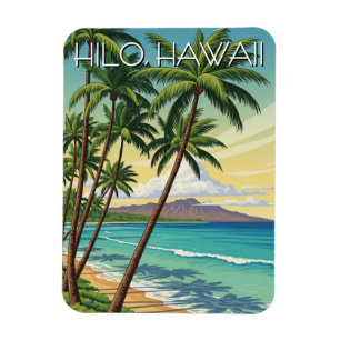 Ímã Viagem Vintage Hilo Havaí