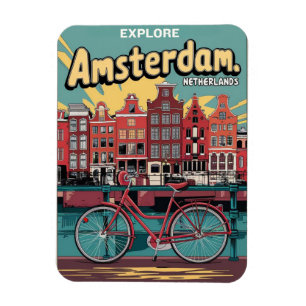 Ímã Viagens Amsterdam holanda bicicletas presentes vin