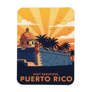Ímã Viagens antigas em Porto Rico
