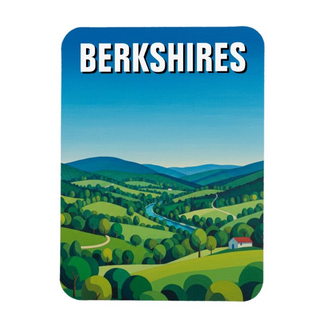 Ímã Viagens para Berkshires Massachusetts (Vertical)