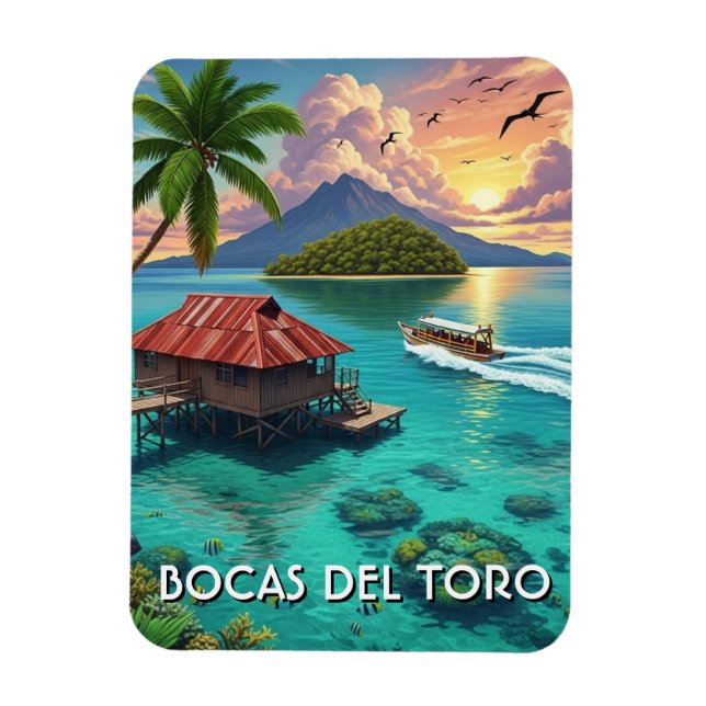 Ímã Viagens para Bocas del Toro, Panamá  (Vertical)