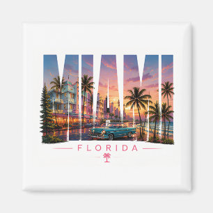 Imã 🌴 Viagens para Miami Beach Vistas Costeiras 🌴