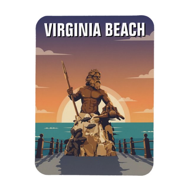 Ímã Viagens para Virginia Beach (Vertical)