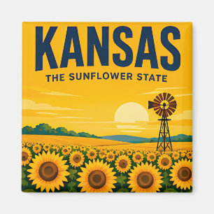 Imã Viagens pelas Grandes Planícies de Kansas e Colina