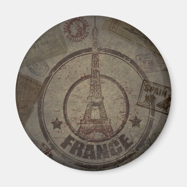 Imã Viagens vintage (Frente)