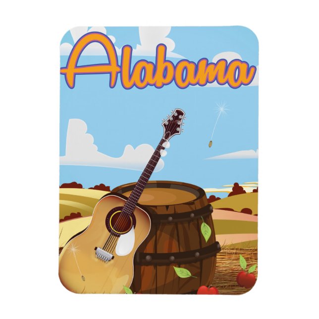 Ímã Viagens vintage Alabama (Vertical)