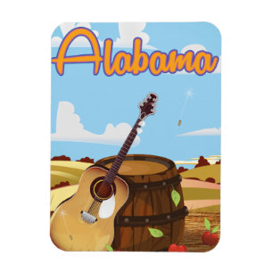 Ímã viagens vintage Alabama poster
