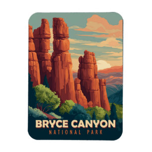 Ímã Viagens vintage Bryce Canyon National Park Utah