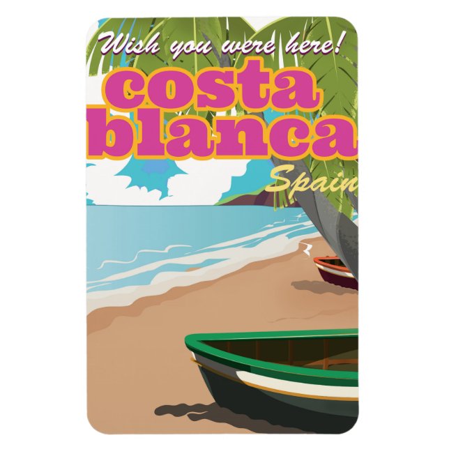 Ímã viagens vintage costa de Valencia (Vertical)