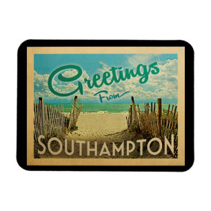 Ímã Viagens vintage da praia de Southampton