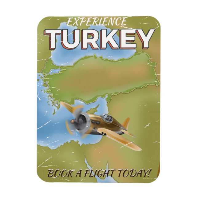 Ímã Viagens vintage da Turquia (Vertical)