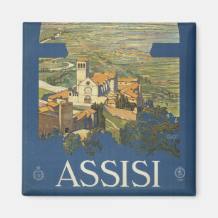 Imã Viagens vintage De Assisi, Itália