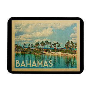 Ímã Viagens vintage de Bahamas