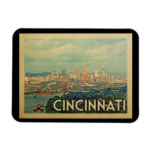 Ímã Viagens vintage de Cincinnati Ohio