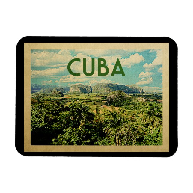 Ímã Viagens vintage de Cuba (Horizontal)