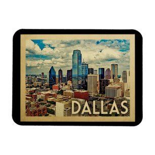 Ímã Viagens vintage de Dallas Texas