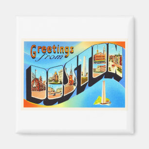 Imã Viagens vintage de MÃES de Boston Massachusetts S