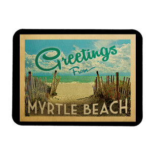 Ímã Viagens vintage de Myrtle Beach