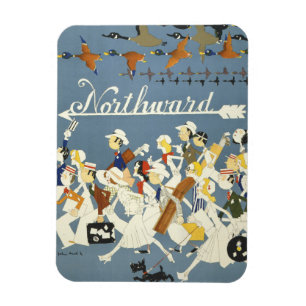 Ímã Viagens vintage De Poster Para A R.R. New Haven