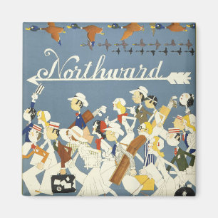 Imã Viagens vintage De Poster Para A R.R. New Haven