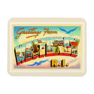 Ímã Viagens vintage de Souvenir da Ilha de Rhode