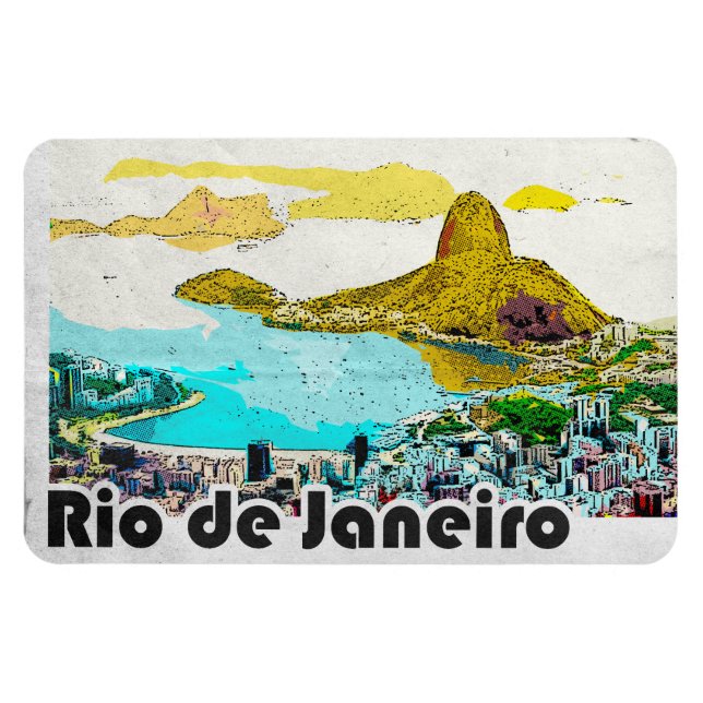 Ímã Viagens vintage do Rio (Horizontal)