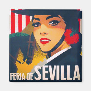 Imã viagens vintage Feria de Sevilla de 1969