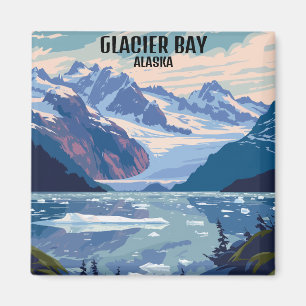 Imã Viagens vintage Glacier Bay National Park Alaska