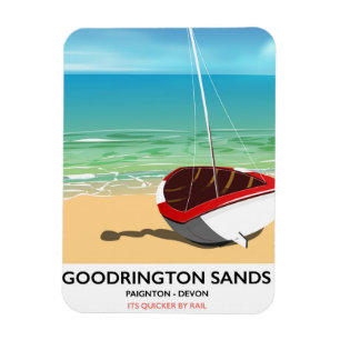 Ímã viagens vintage Goodrington Sands Devon