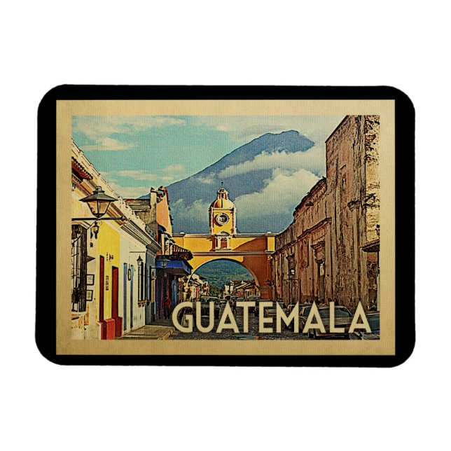 Ímã Viagens vintage Guatemala (Horizontal)